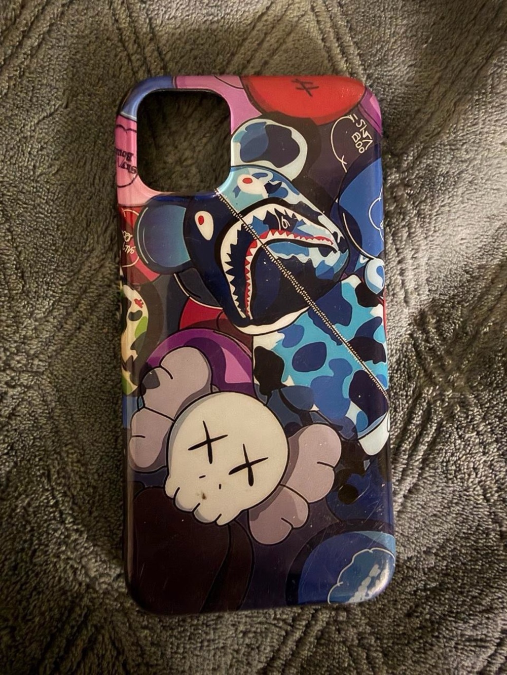 Amazon Blue Multi-Color Shark & Skull Graphic Phone Case